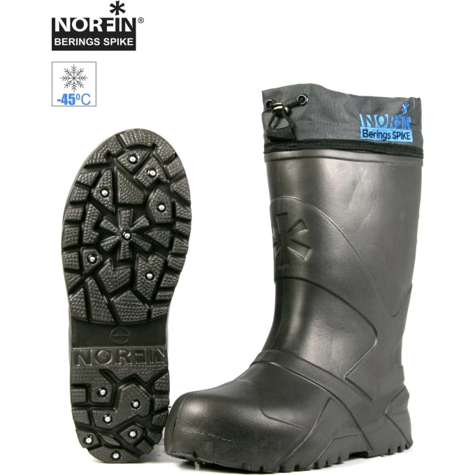 Сапоги зимние NORFIN BERINGS SPIKE с манжетой и шипами, антрацит -45С EVA р.36-37 14863-3637 Сапоги зимние NORFIN BERINGS SPIKE с манжетой и шипами, антрацит -45С EVA р.36-37 14863-3637